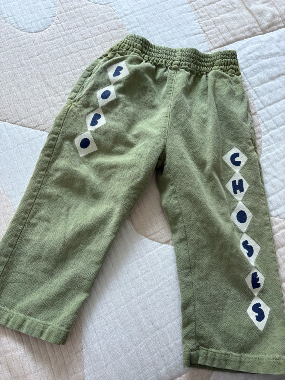 Bobo Choses Green Straight Pants